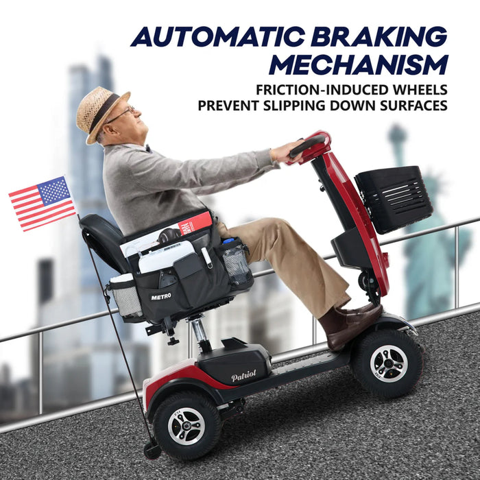 Metro Mobility Foldable 4-Wheel Electric Mobility Scooter UPGRADED PATRIOT Metro Mobility