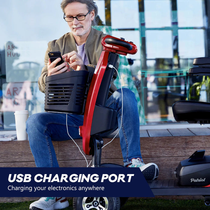 Metro Mobility Foldable 4-Wheel Electric Mobility Scooter UPGRADED PATRIOT Metro Mobility