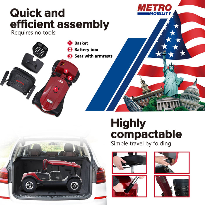 Metro Mobility Foldable 4-Wheel Electric Mobility Scooter PATRIOT