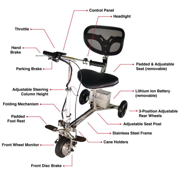 SmartScoot Ultra Lightweight Foldable Mobility Scooter S1500