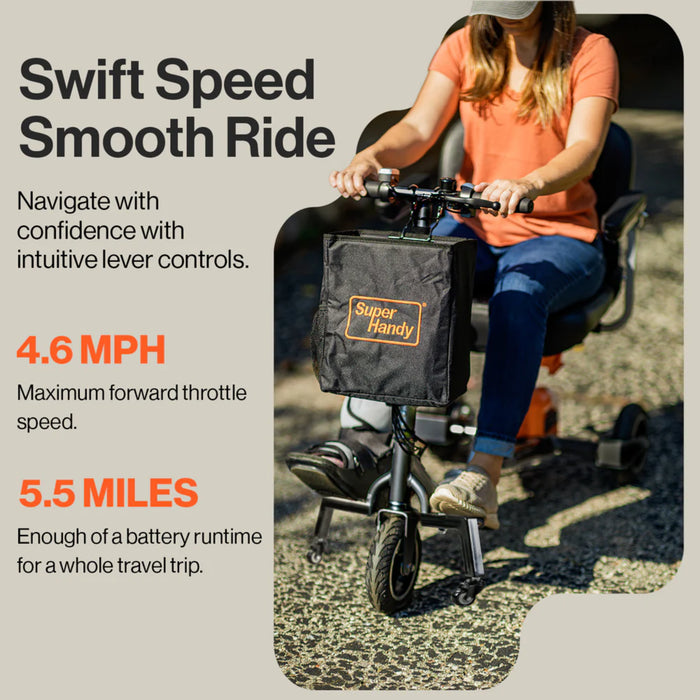 Superhandy Passport Plus Foldable 3-Wheel Mobility Scooter GUT140