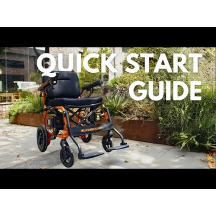 SuperHandy GoRide 2 Foldable Electric Wheelchair, 300 lb Capacity, Dual 48V Batteries | GUT166