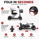 Metro Mobility AIR TRAVELLER 4-Wheel Folding Mobility Scooter | 300 lb Capacity, Up to 16-Mile Range