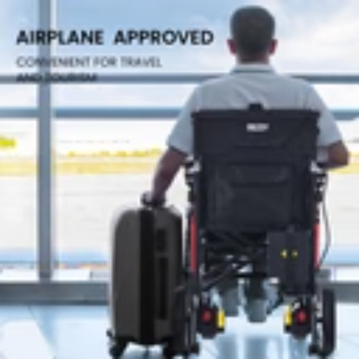 Metro Mobility iTravel Lite Lightweight Folding Electric Wheelchair | 220 lb Capacity, Up to 10-Mile Range