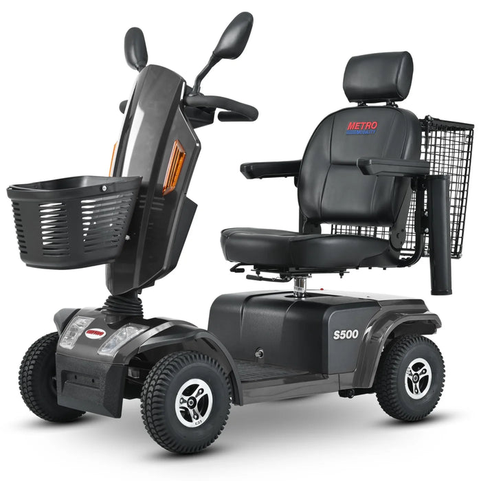 Metro Mobility S500 padded seat with headrest and flip-up armrests