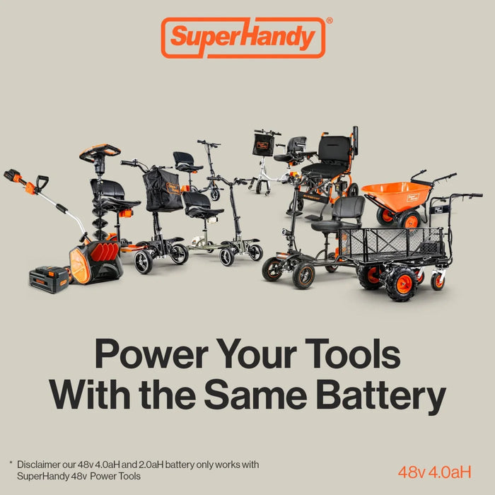 SuperHandy 48V 4Ah Lithium-Ion Battery, 177.6Wh, 2-Hour Charge | GUT138