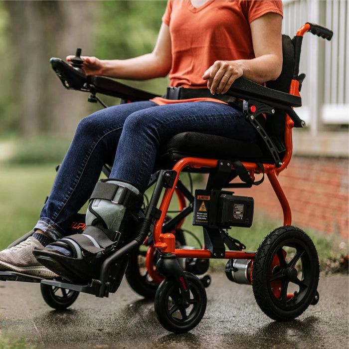 SuperHandy GoRide 2 Foldable Electric Wheelchair, 300 lb Capacity, Dual 48V Batteries | GUT166