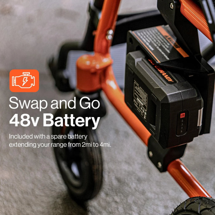 SuperHandy GoRide 2 Foldable Electric Wheelchair, 300 lb Capacity, Dual 48V Batteries | GUT166