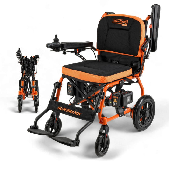 SuperHandy GoRide 2 Foldable Electric Wheelchair, 300 lb Capacity, Dual 48V Batteries | GUT166