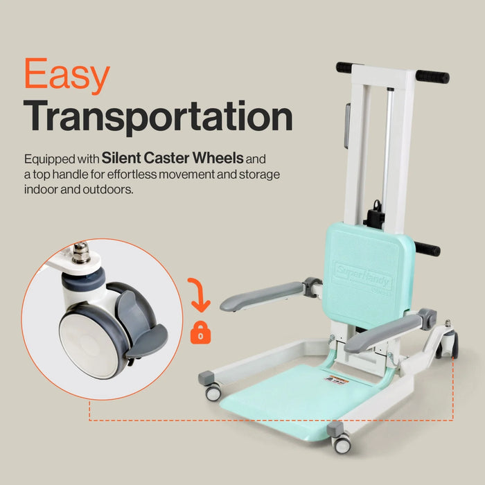 SuperHandy GoRise TX Electric Patient Transfer Lift, 500 lb Capacity, Floor-to-Stand | GUT169
