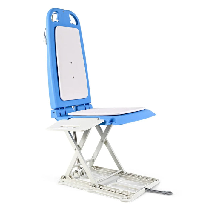 SuperHandy Portable Floor & Bath Lift with Removable Panels, 330 lb Capacity, IP68 Waterproof, Spa Blue | GUT195
