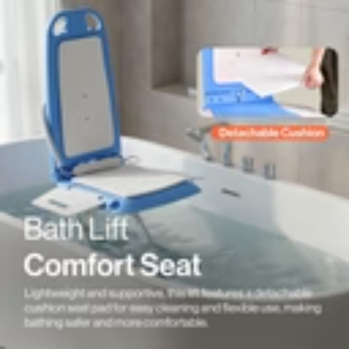 SuperHandy Portable Floor & Bath Lift with Removable Panels, 330 lb Capacity, IP68 Waterproof, Spa Blue | GUT195