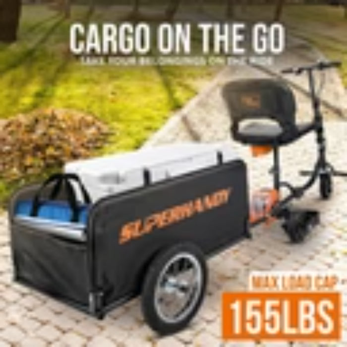 SuperHandy Foldable Scooter Cargo Trailer, 155 lb Capacity, Tool-Free Assembly | GUT157
