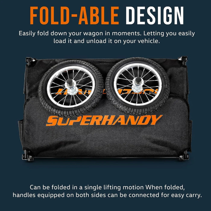 SuperHandy Foldable Scooter Cargo Trailer, 155 lb Capacity, Tool-Free Assembly | GUT157