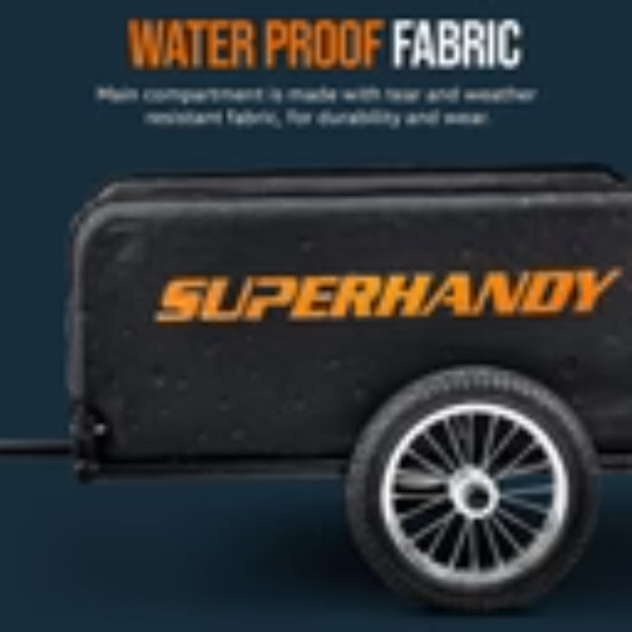 SuperHandy Foldable Scooter Cargo Trailer, 155 lb Capacity, Tool-Free Assembly | GUT157