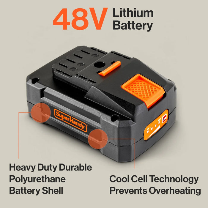 SuperHandy 48V 2Ah Lithium-Ion Battery, 88.8Wh, 2-Hour Charge | GUO050