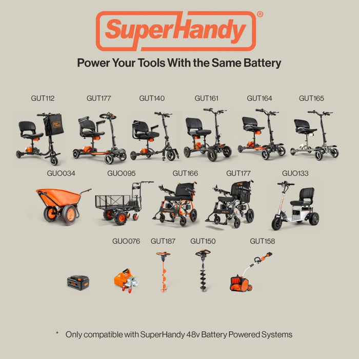 SuperHandy 48V 2Ah Lithium-Ion Battery, 88.8Wh, 2-Hour Charge | GUO050