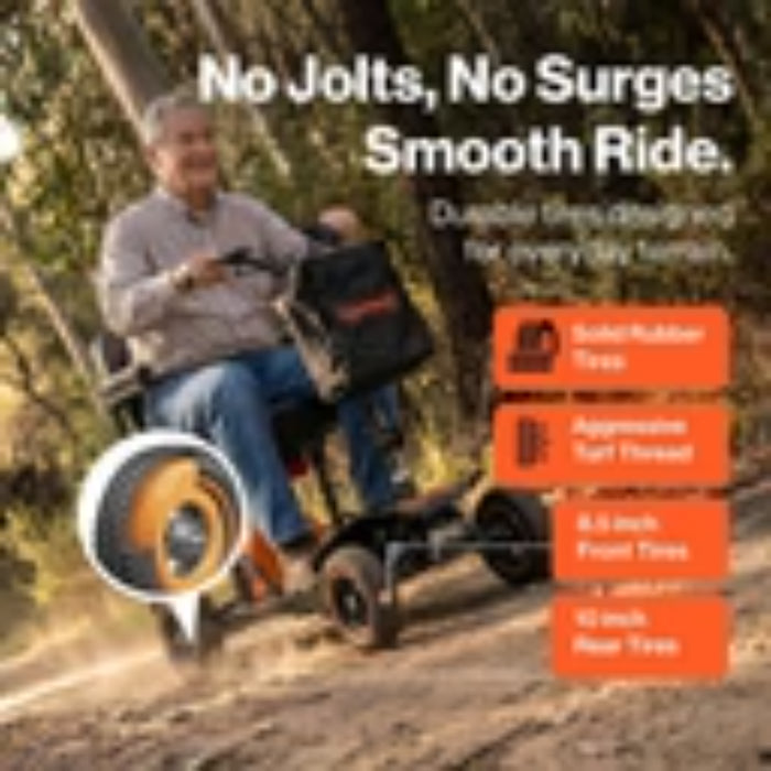 SuperHandy Explorer Prime 4-Wheel Foldable Mobility Scooter, 350 lb Capacity, 500W Motor | GUT19