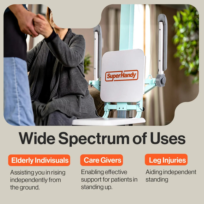 SuperHandy GoRise FC Electric Floor-to-Chair Lift, 400 lb Capacity, Dual Power | GUT167