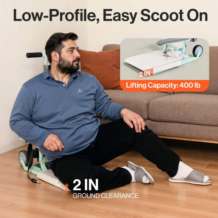 SuperHandy GoRise FC Electric Floor-to-Chair Lift, 400 lb Capacity, Dual Power | GUT167