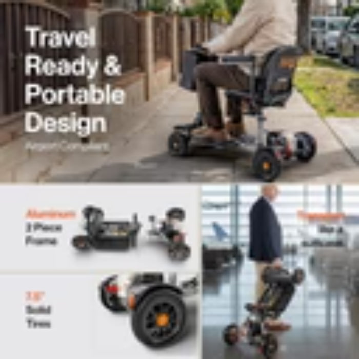 SuperHandy Passport Flex 4-Wheel Foldable Mobility Scooter, 330 lb Capacity, Lightweight Quick-Disassembly Design | GUT204