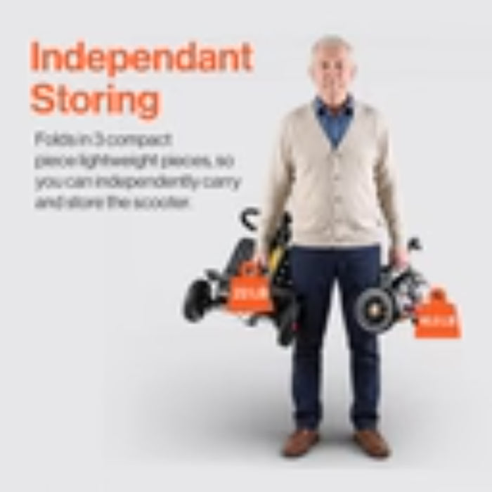 SuperHandy Passport Flex 4-Wheel Foldable Mobility Scooter, 330 lb Capacity, Lightweight Quick-Disassembly Design | GUT204