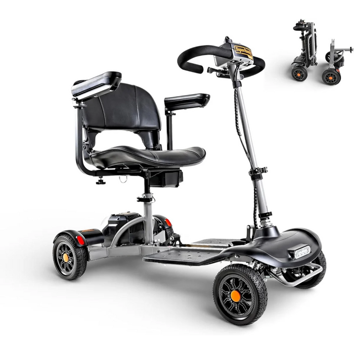 SuperHandy Passport Flex 4-Wheel Foldable Mobility Scooter, 330 lb Capacity, Lightweight Quick-Disassembly Design | GUT204