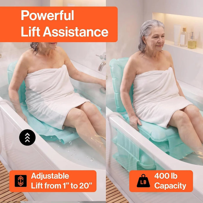 SuperHandy Portable Inflatable Bath Lift Cushion, 400 lb Capacity, 1–20" Lift Range | GUT194