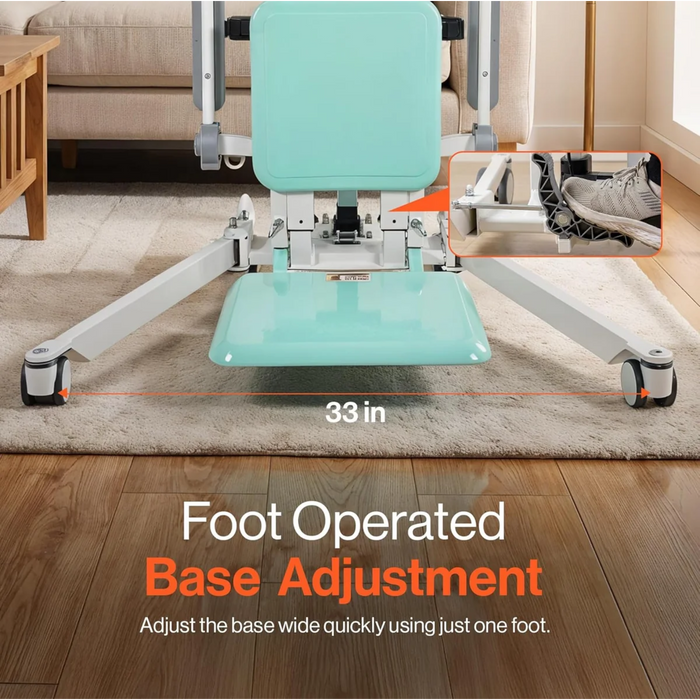SuperHandy Electric Transfer Floor Lift, 500 lb Capacity, Adjustable Base, Dual Power | GUT201