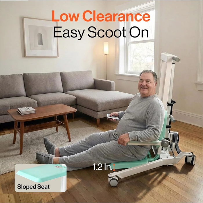 SuperHandy Electric Transfer Floor Lift, 500 lb Capacity, Adjustable Base, Dual Power | GUT201