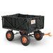 Superhandy Towable Garden Cart - Quick Dump System, 10" Tires, Connects with Tugger Scooter GUO109 Superhandy
