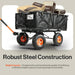 Superhandy Towable Garden Cart - Quick Dump System, 10" Tires, Connects with Tugger Scooter GUO109 Superhandy