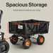Superhandy Towable Garden Cart - Quick Dump System, 10" Tires, Connects with Tugger Scooter GUO109 Superhandy