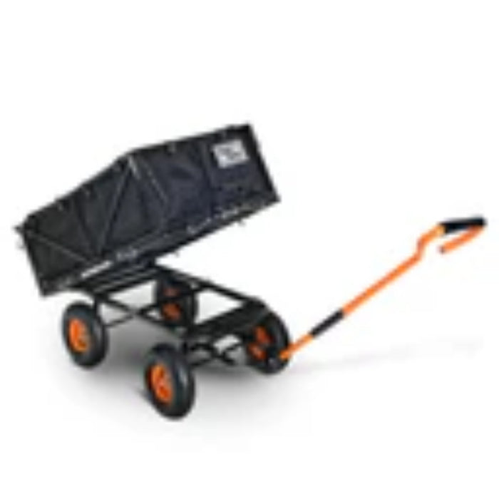 Superhandy Towable Garden Cart - Quick Dump System, 10" Tires, Connects with Tugger Scooter GUO109 Superhandy